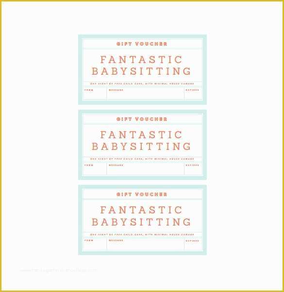 Free Babysitting Coupon Template Of 11 Baby Sitting Voucher Templates Psd Ai Indesign