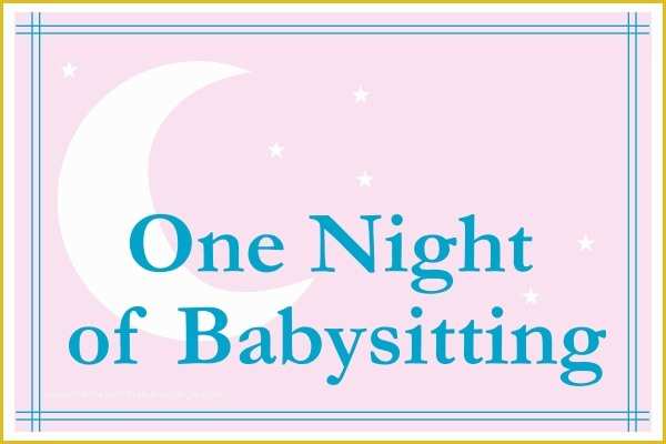 Free Babysitting Coupon Template Of 6 Babysitting Coupon Templates