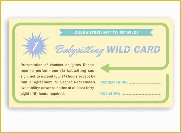 Free Babysitting Coupon Template Of 9 Best Of Printable Babysitting Voucher Free