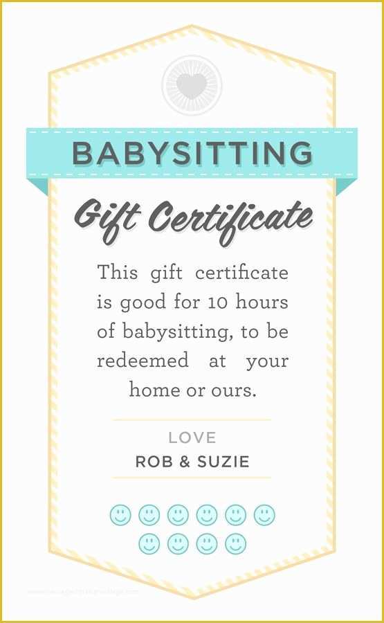 Babysitting Coupon Free Printable Prntbl concejomunicipaldechinu gov co
