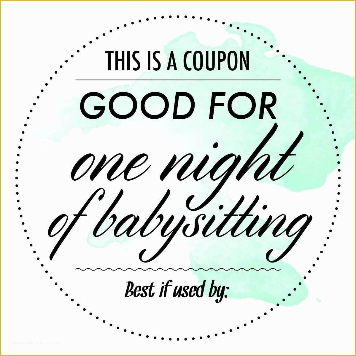 Free Babysitting Coupon Template Of Free Babysitting Coupon Google Search