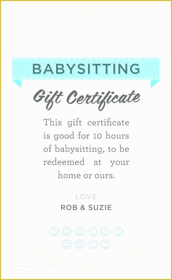 Free Babysitting Coupon Template Of Free Printable Babysitting Coupon Template Coupons