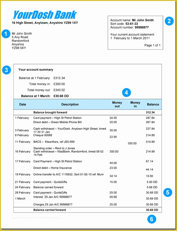 Free Bank Statement Template Of 8 Bank Statement Template Free