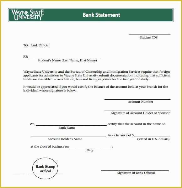 Free Bank Statement Template Of 9 Free Bank Statement Templates Word Excel Sheet Pdf