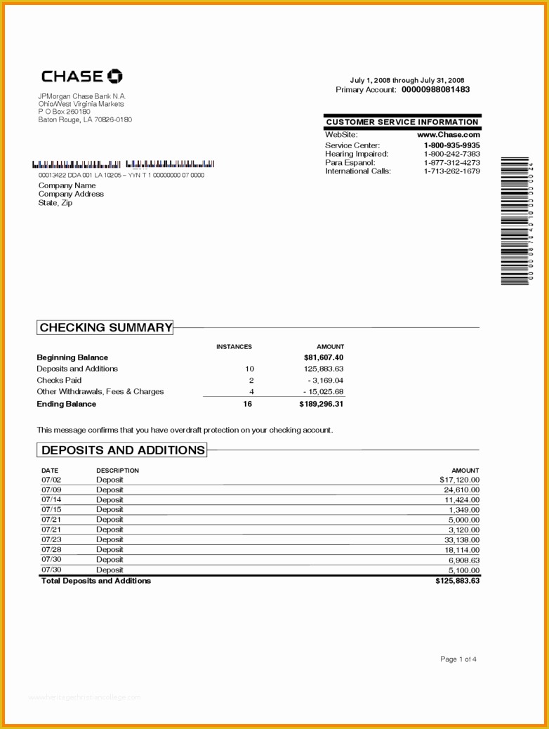 Free Bank Statement Template Of Bank Statement Template Download Free