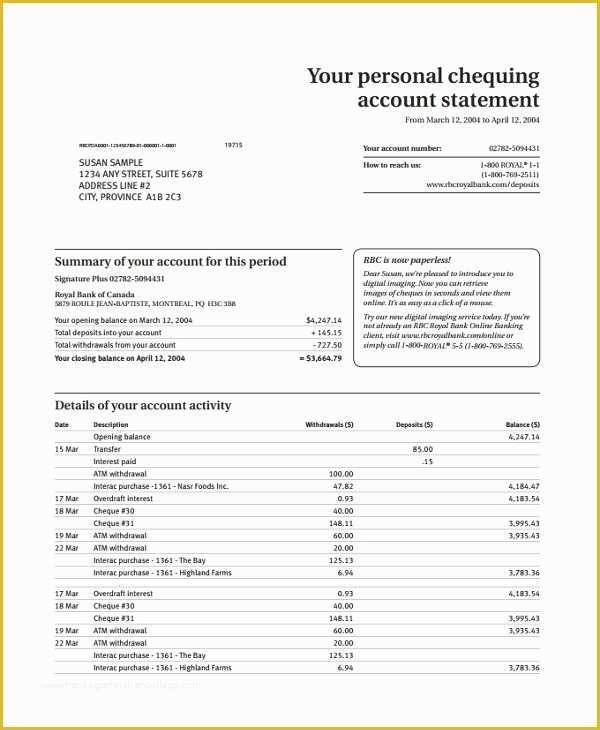 Free Bank Statement Template Of Chase Bank Statement Template Download Free