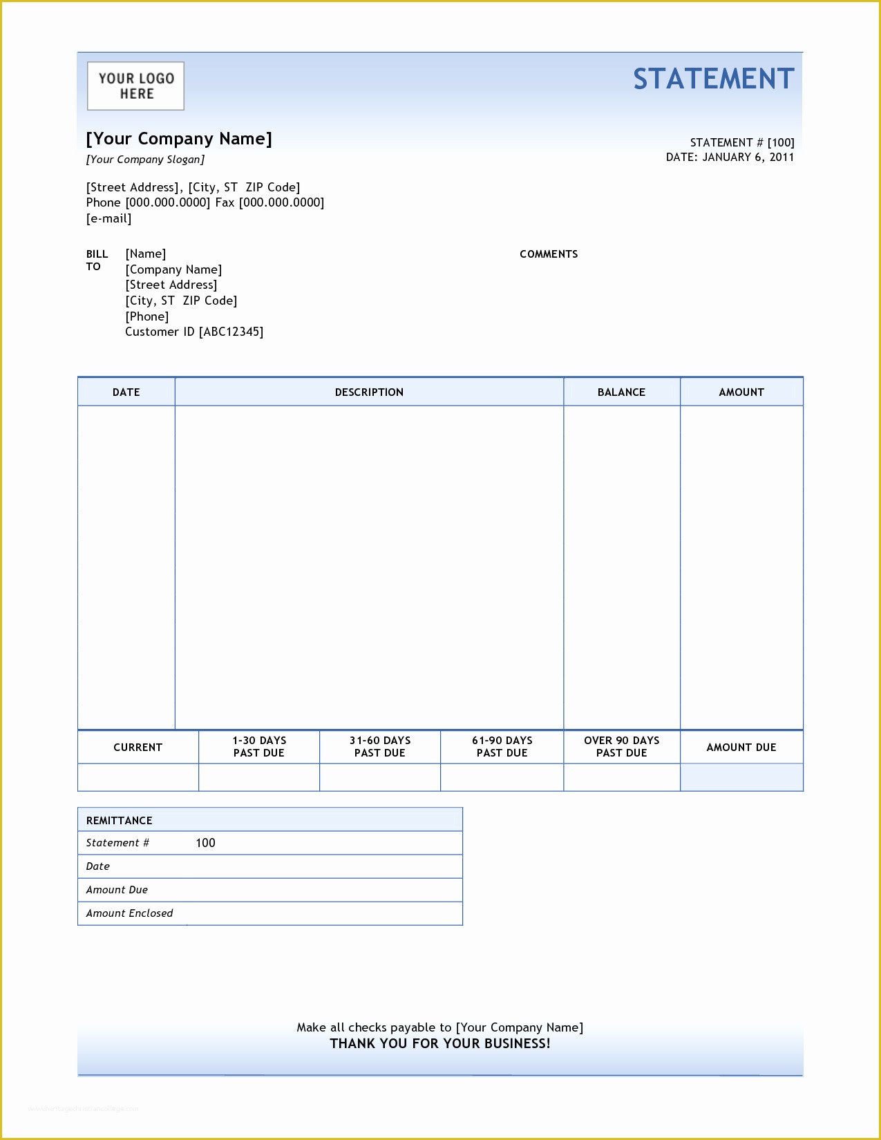 Free Bank Statement Template Of Watch More Like Billing Statement Statements Template Bank
