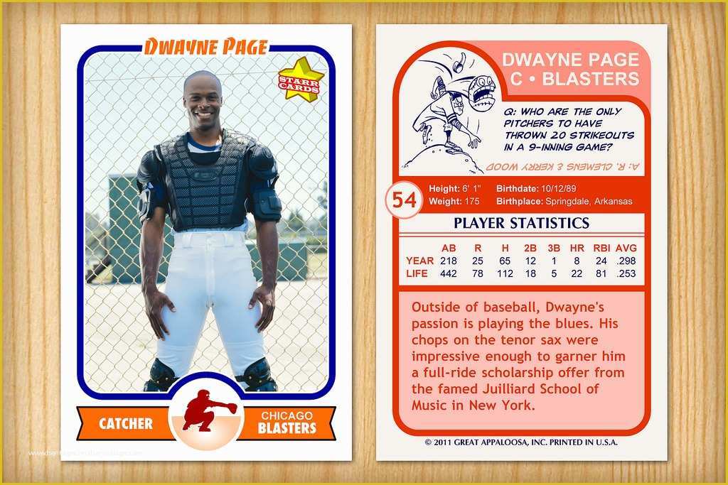 Free Baseball Card Template Of Baseball Card Template
