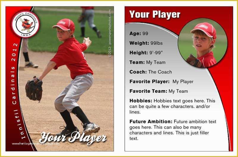 Free Baseball Card Template Of Free Baseball Card Template