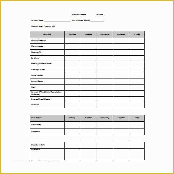 Free Behavior Chart Template Of 6 Behavior Chart Templates Pdf Doc