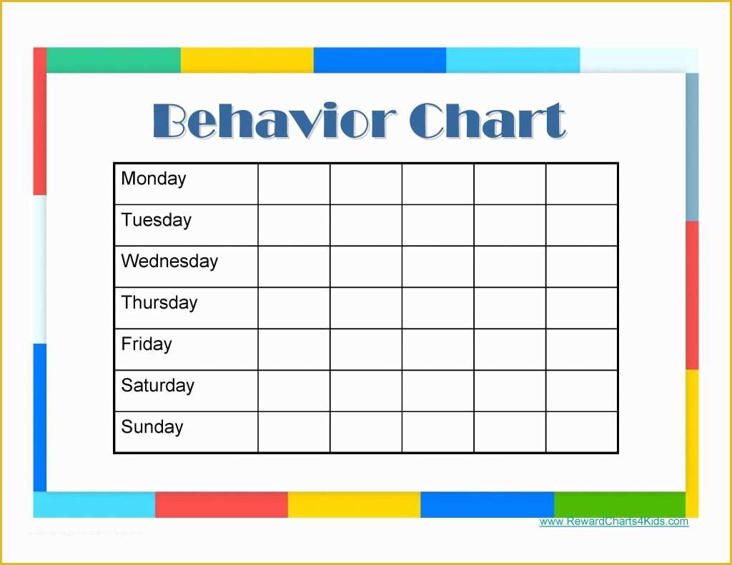 Behavior Charts For Children Printable Free