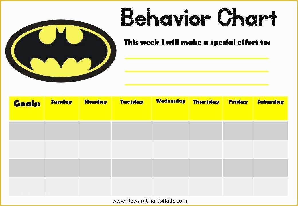 Free Behavior Chart Template Of Behavior Chart Template