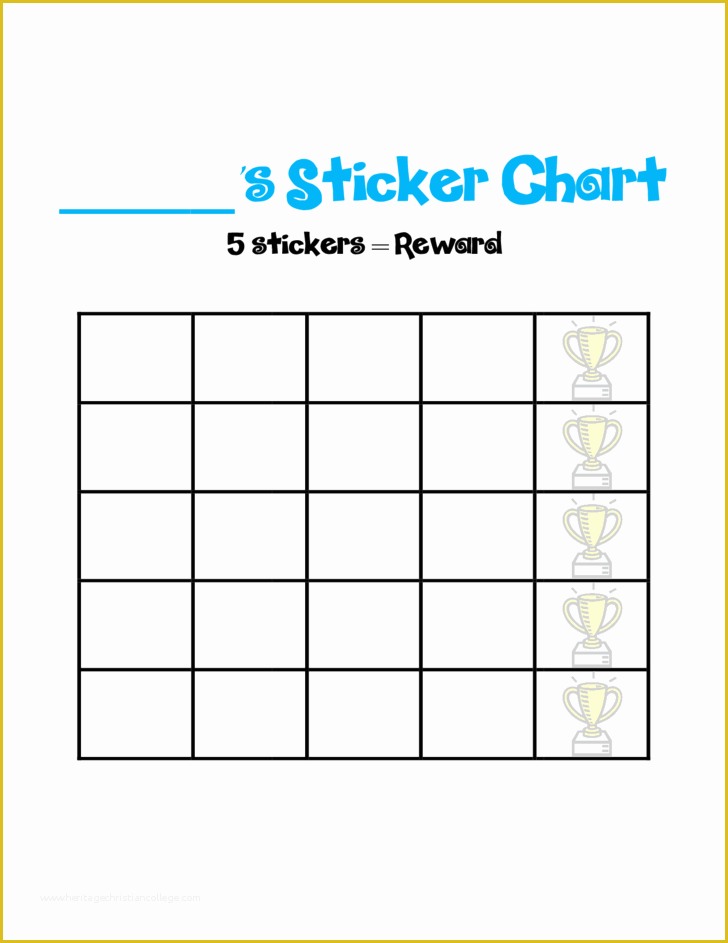 Free Behavior Chart Template Of Blank Sticker Chart Template Free Download