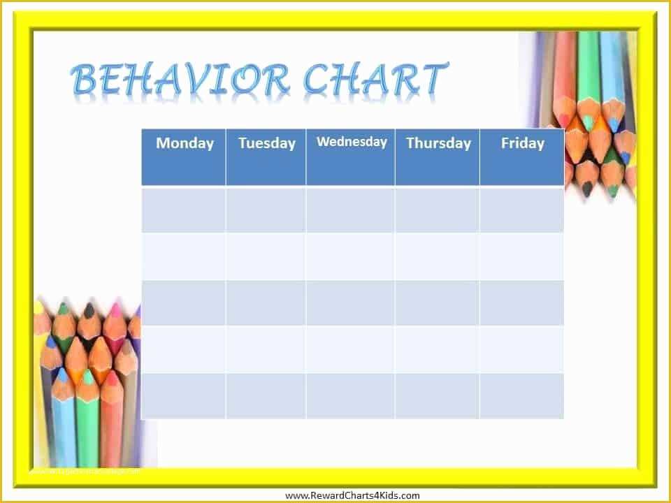 Free Behavior Chart Template Of Free Printable Behavior Charts