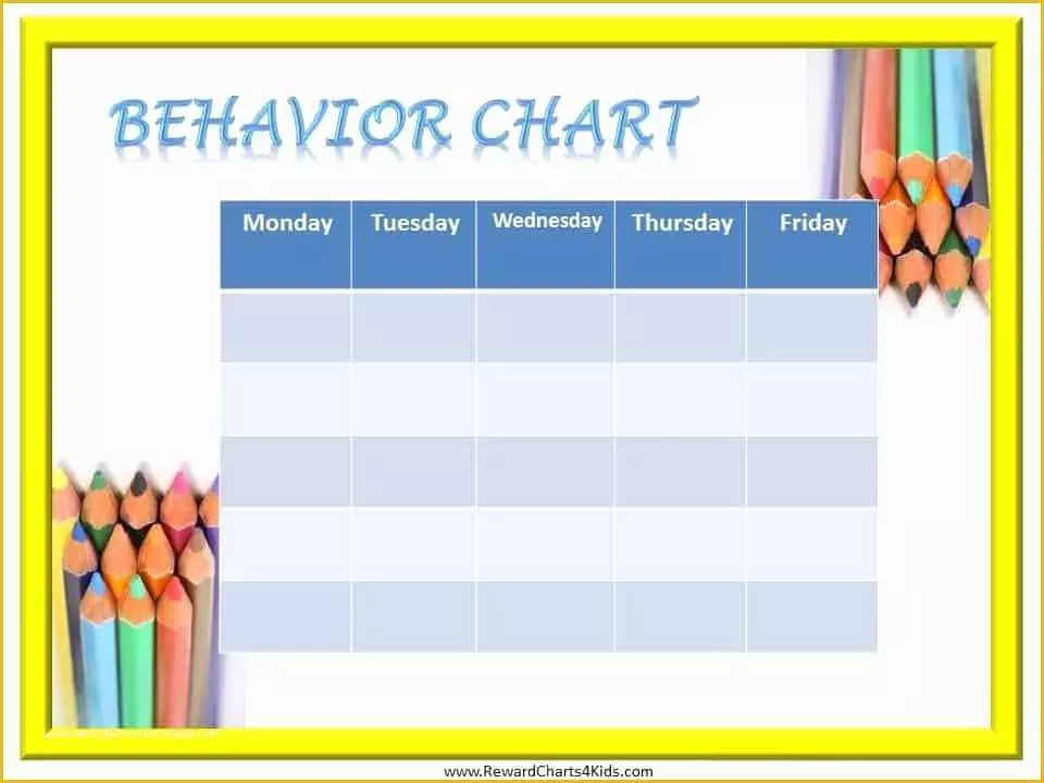 Free Behavior Chart Template Of Free Printable Behavior Charts