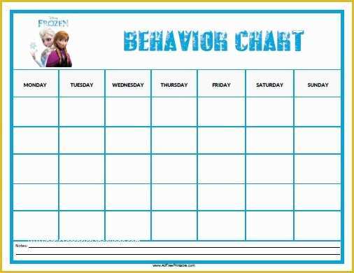 Free Behavior Chart Template Of Free Printable Blank Behavior Charts Printable 360 Degree