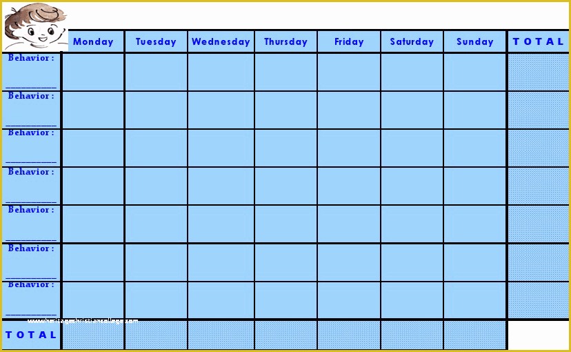 Free Behavior Chart Template Of Free Printable Blank Behavior Charts Printable 360 Degree