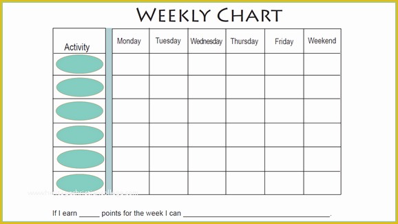 Free Behavior Chart Template Of Free Weekly Behavior Chart for Teenagers