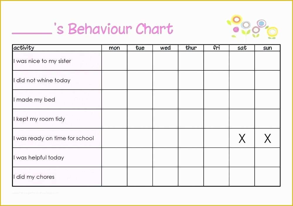 Free Behavior Chart Template Of Printable Sticker Charts for School Free Printable