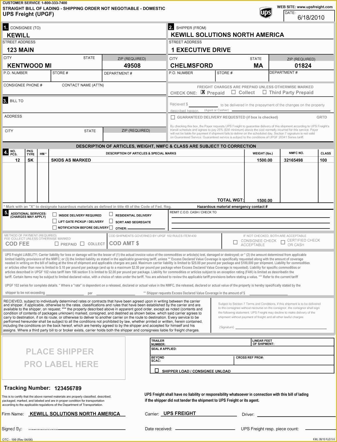 Free Bill Of Lading Template Of 13 Bill Of Lading Templates Excel Pdf formats