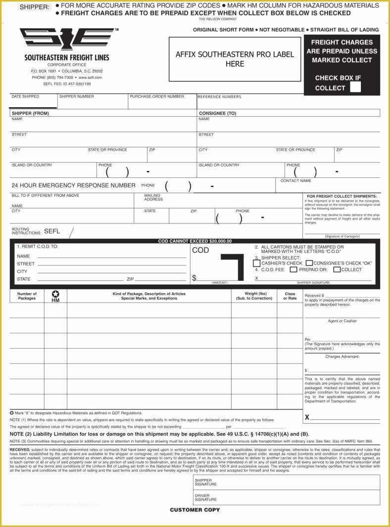 Free Bill Of Lading Template Of 29 Bill Of Lading Templates Free Word Pdf Excel