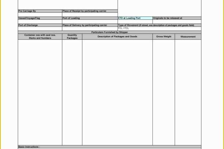 Free Bill Of Lading Template Of 40 Free Bill Of Lading forms &amp; Templates Template Lab