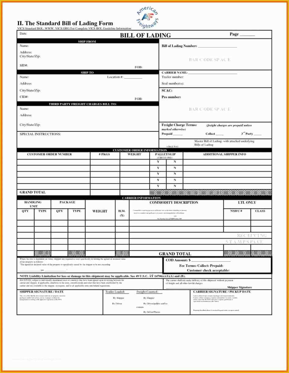 Free Bill Of Lading Template Of 5 Bill Of Lading Template Google Docs