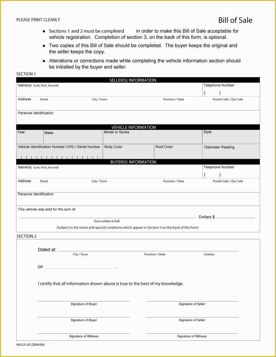 Free Bill Of Sale Template Of 46 Fee Printable Bill Of Sale Templates Car Boat Gun