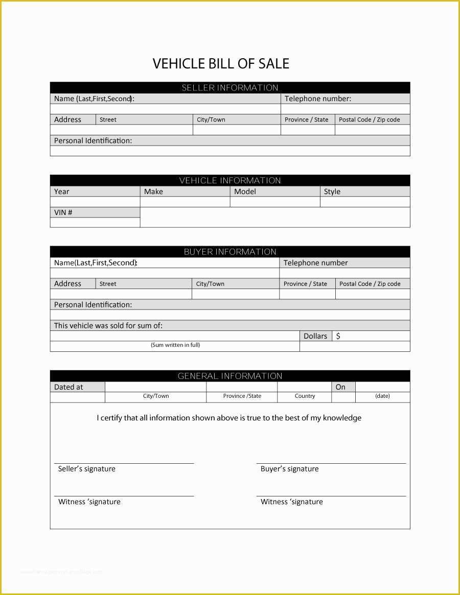 Free Bill Of Sale Template Of 46 Fee Printable Bill Of Sale Templates Car Boat Gun