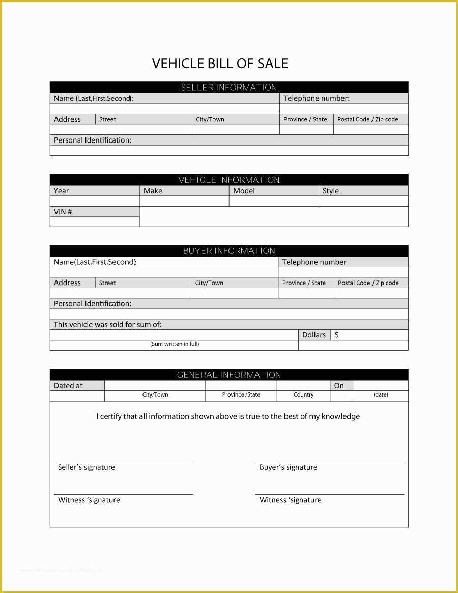 Free Bill Of Sale Template Of 46 Fee Printable Bill Of Sale Templates 