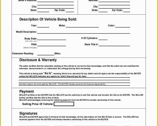 Free Bill Of Sale Template Pdf Of Vehicle Bill Of Sale Template 14 Free Word Pdf