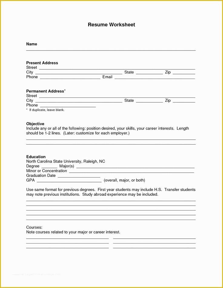 Free Blank Resume Templates Of Blank Resume Template Microsoft Word