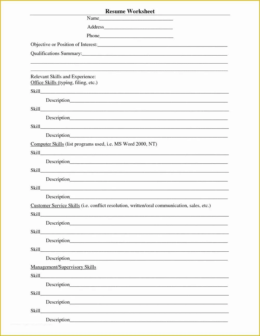 Free Blank Resume Templates Of Blank Resume Template Pdf Resumes 227