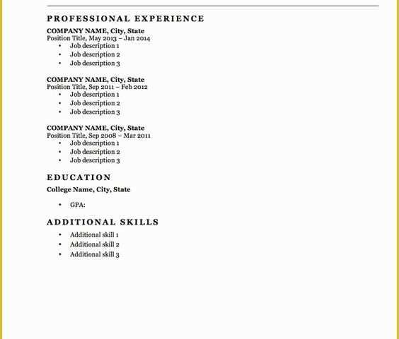 Free Blank Resume Templates Of Free Printable Resume Templates Microsoft Word