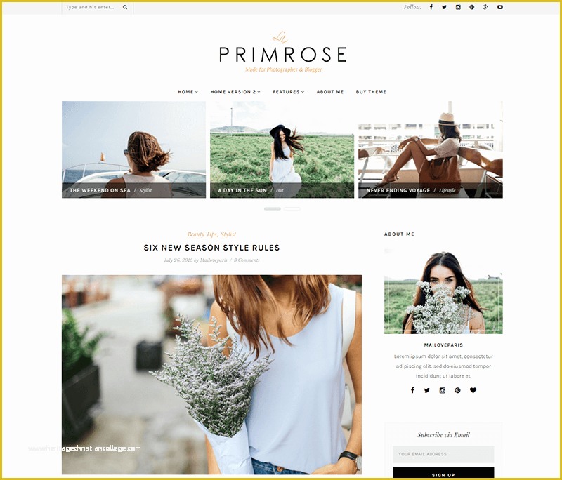 Free Blog Templates Wordpress Of Feminine Blog Templates Free & Premium themes