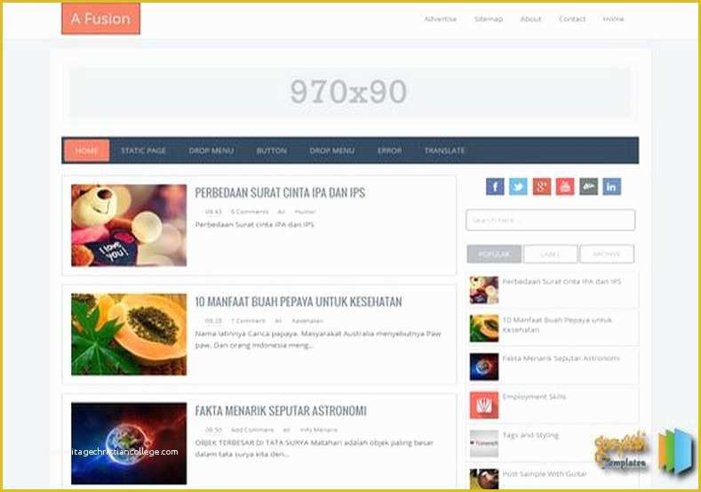 Free Blogger Templates Of A Fusion Responsive Blogger Template 2018 Free Blogger