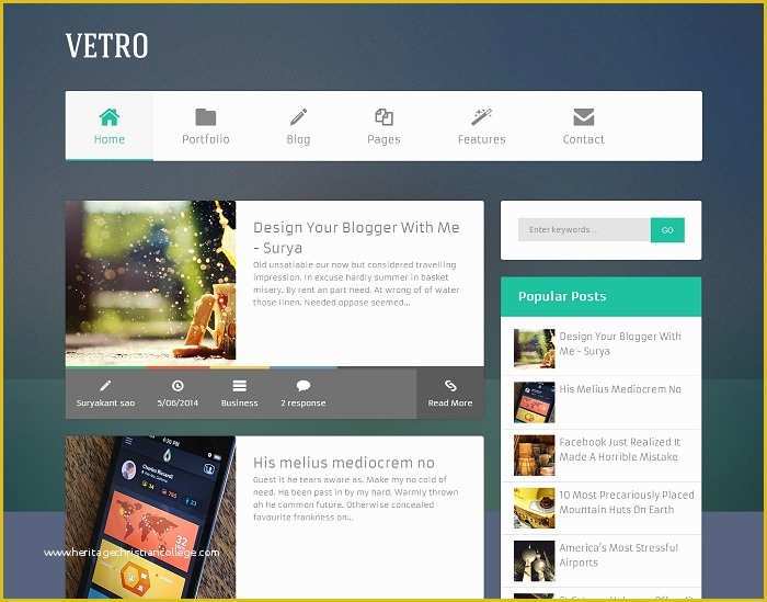 Free Blogger Templates Of Flat Vetro Magazine Blogger Template Abtemplates