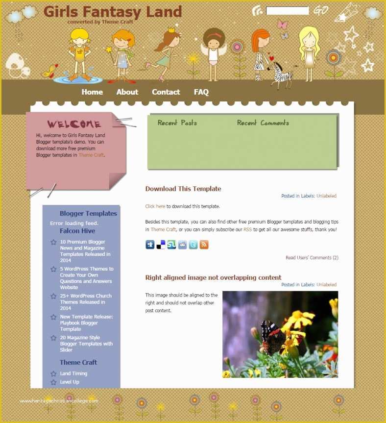 Free Blogspot Templates Of 10 Best Cartoon Blogger Templates & themes