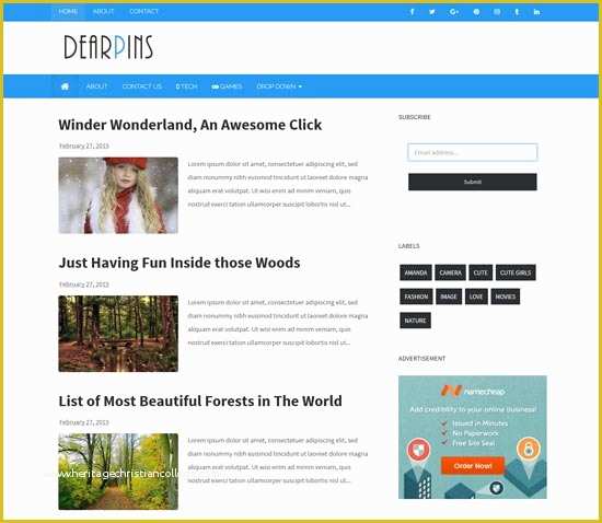 Free Blogspot Templates Of 100 Free Responsive Blogger Templates 2018 Freshdesignweb