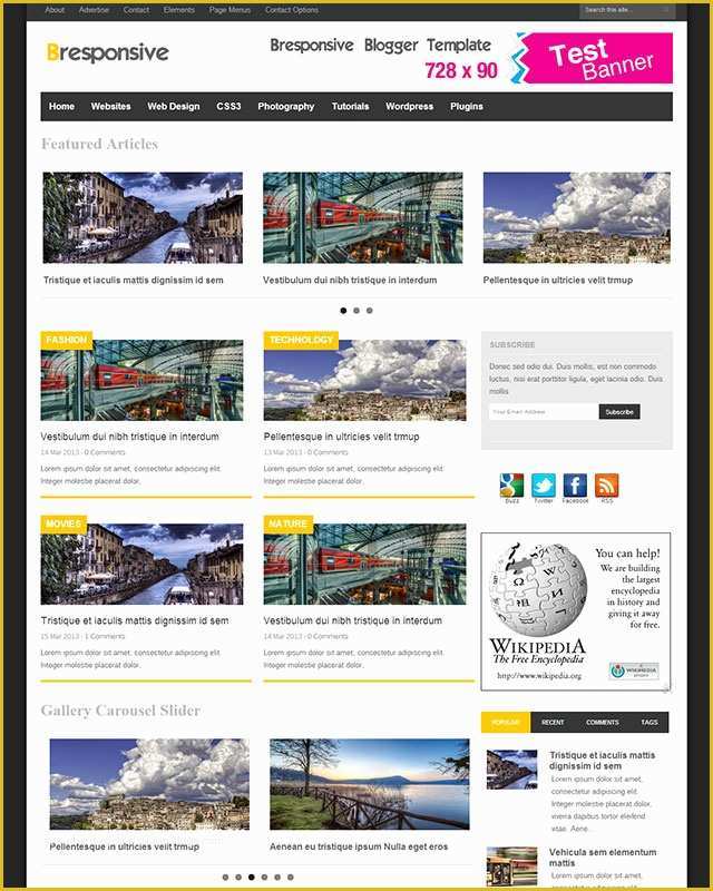 Free Blogspot Templates Of Bresponsive Advanced Responsive Premium Magazine Blogger