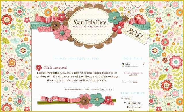 Free Blogspot Templates Of Freebie Friday Cute Blogger Templates