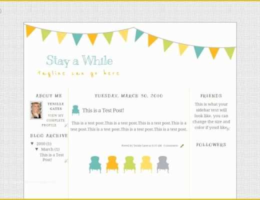 Free Blogspot Templates Of Stay Awhile Template