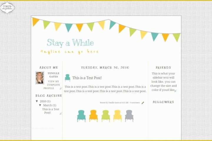 Free Blogspot Templates Of Stay Awhile Template