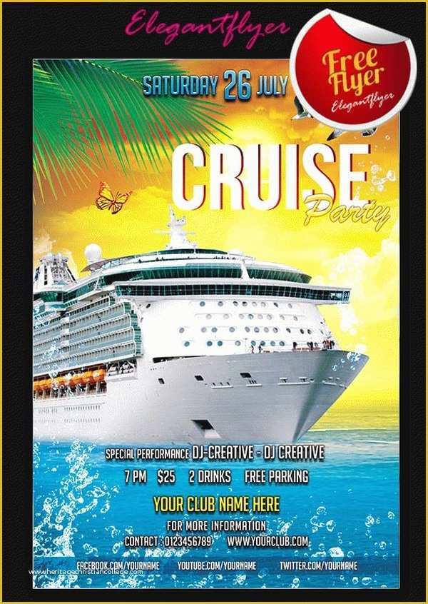Free Boat Party Flyer Template Of 17 Cruise Flyers Psd Ai Word Eps Vector