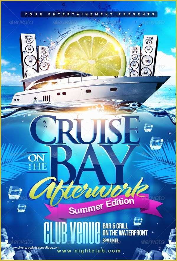 Free Boat Party Flyer Template Of 17 Cruise Flyers Psd Ai Word Eps Vector