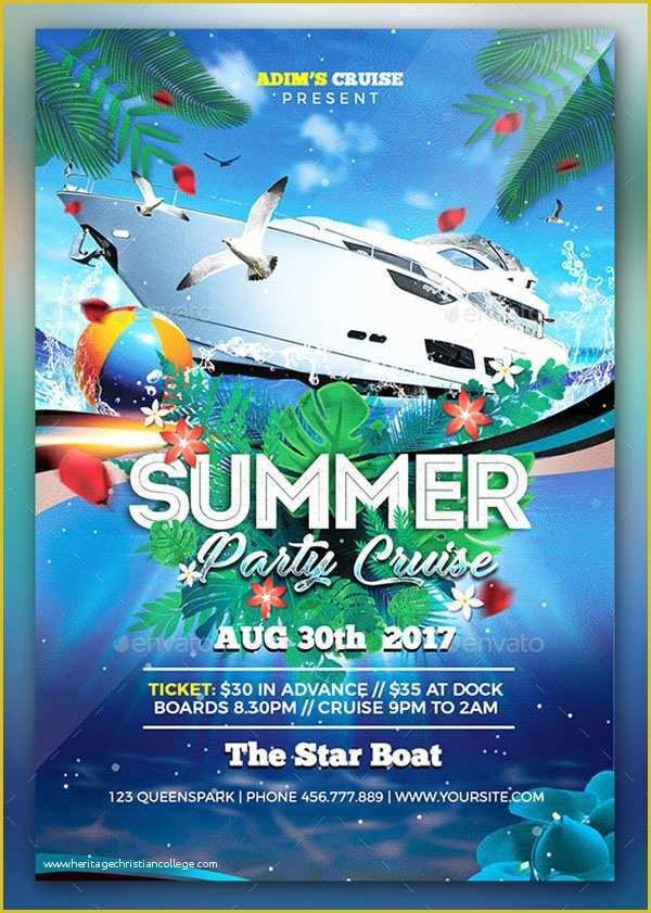 Free Boat Party Flyer Template Of 23 Cruise Flyer Templates Free Psd Vector Eps Png Ai