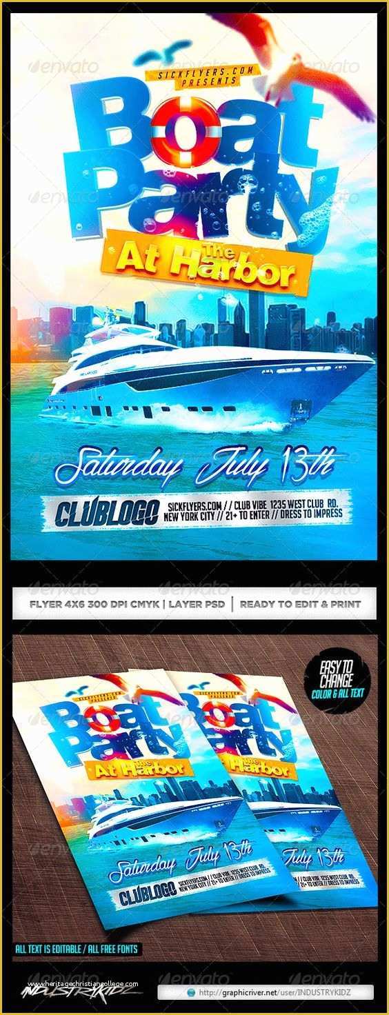 Free Boat Party Flyer Template Of Boat Party Flyer Template Psd