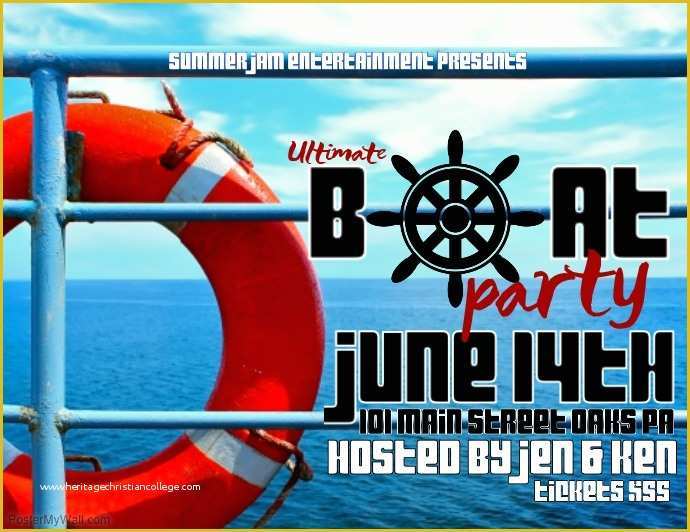 Free Boat Party Flyer Template Of Boat Party Template