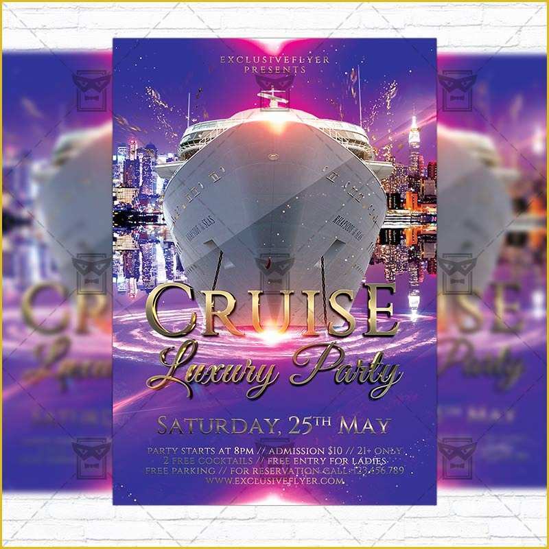 Free Boat Party Flyer Template Of Luxury Cruise Party – Premium Flyer Template Instagram