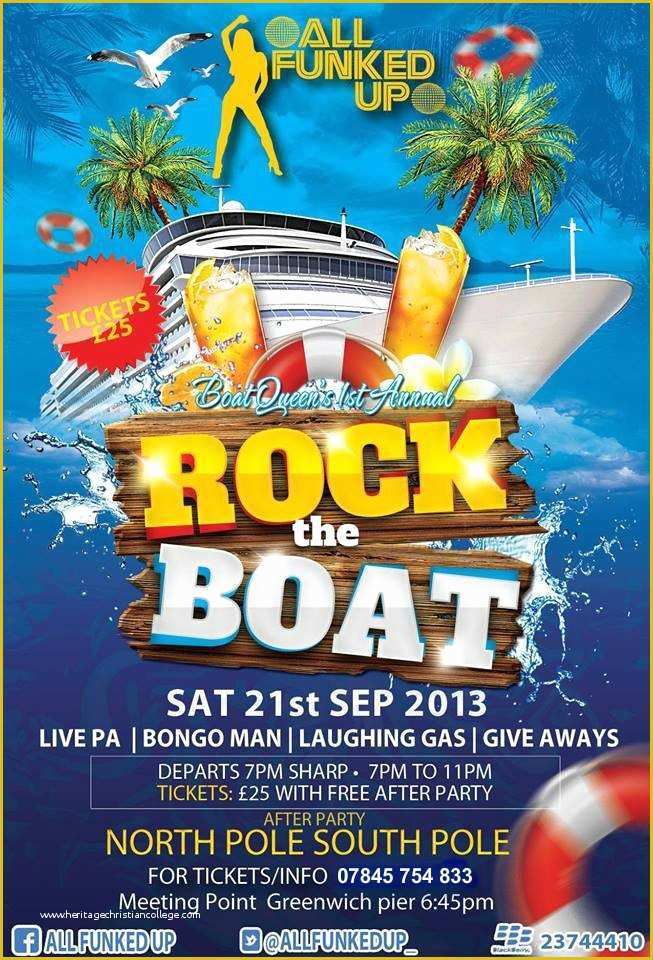 Free Boat Party Flyer Template Of Ra All Funked Up Rock the Boat Party & after Party at